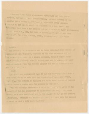 Primary view of object titled '[News Script: Apollo Nine]'.