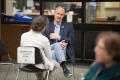 Thumbnail image of item number 1 in: '[UNT's Human Library Event, Man Talking with Woman]'.