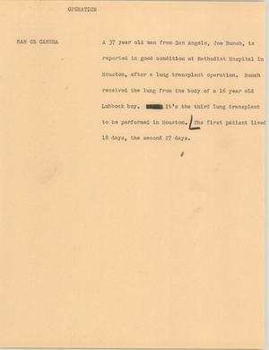 Primary view of object titled '[News Script: Operation]'.