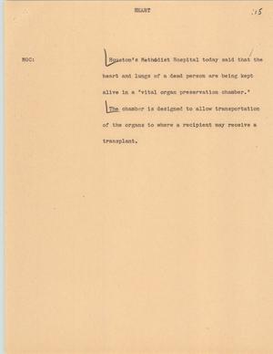 Primary view of object titled '[News Script: Heart]'.