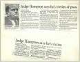 Clipping: [Clipping: Judge Hampton says he's victim of press]