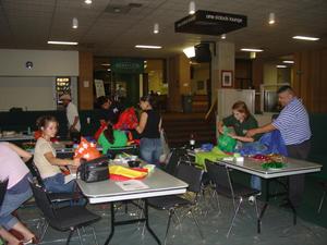 Primary view of [Students decorating pinatas in Union]