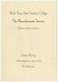 Pamphlet: [Commencement Program for North Texas State Teachers College, May 24,…