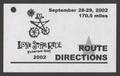 Text: [Lone Star Ride 2002 key ring route directions]