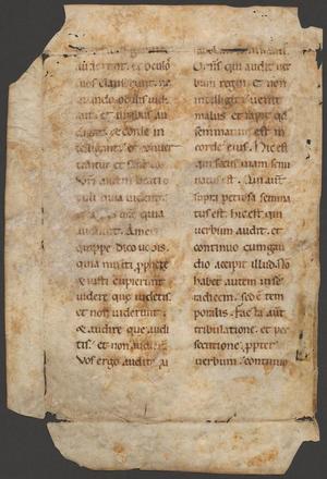 Primary view of [Manuscript Leaf from 13th Century, Germany?]