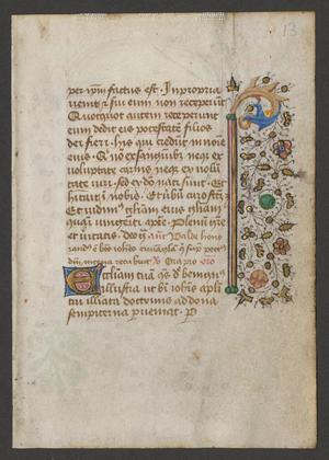 Primary view of [Book of Hours Leaf from the Mid 15th Century, France]