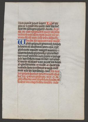 Primary view of [Small Prayer Book Leaf from the 15th Century, Netherlands]