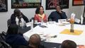 Photograph: [Merri Dee with Clarence Waldron and Curtis King at Roundtable Writer…