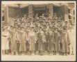 Photograph: [Graduating class standing in front of the First Baptist Church]