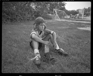 Primary view of [Kate at Baseball Sits, 1999]