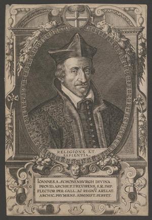 Primary view of [Engraving portrait of Johann Von Schonenburgh]