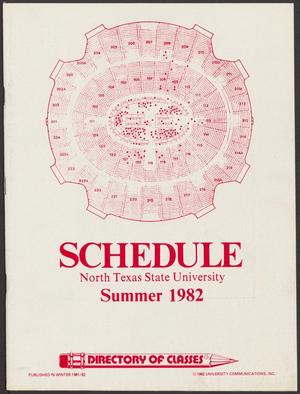 Primary view of North Texas State University Schedule of Classes: Summer 1982