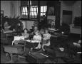 Photograph: [Children learning to knit]