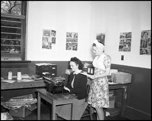 Primary view of object titled '[Women at a typewriter]'.