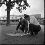 Photograph: [Dr. Farmer and Dr. Spurlock Reviewing Building Plans for the New Uni…