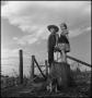 Photograph: [Brother & Sister Barefoot with Dog]