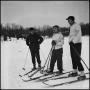 Photograph: [Three people on skis]