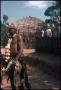 Photograph: Zulu man and beehive huts