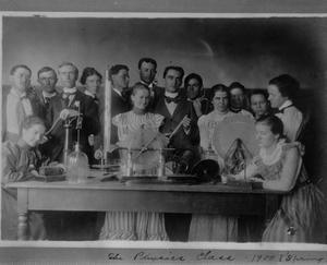 Primary view of [North Texas Normal College Spring 1900 Physics Class]