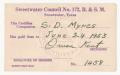Text: [Sam Myres' Sweetwater Council Membership Card]
