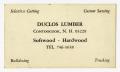 Text: [Duclos Lumber Business Card]