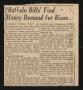 Clipping: [Clipping: 'Buffalo Bills' Find Heavy Demand for Bison]