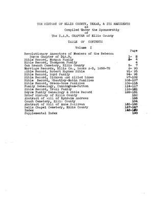 [Texas Genealogical Records, Ellis County: Index]