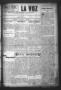 Newspaper: La Voz (San Diego, Tex.), Vol. 1, No. 19, Ed. 1 Friday, May 1, 1936