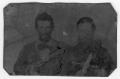 Photograph: [Tintype Photo of Two Unidentified Pre-Civil War Era Men Holding Pist…