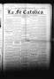 Newspaper: La Fé Católica (San Antonio, Tex.), Vol. 2, No. 55, Ed. 1 Saturday, F…
