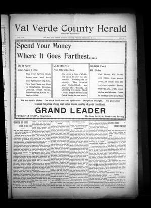 Primary view of Val Verde County Herald and Del Rio Record-News (Del Rio, Tex.), Vol. 19, No. 43, Ed. 1 Friday, February 8, 1907