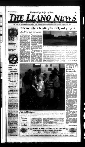 Primary view of The Llano News (Llano, Tex.), Vol. 117, No. 42, Ed. 1 Wednesday, July 20, 2005