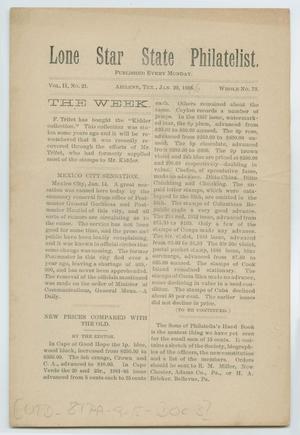 Lone Star State Philatelist, Volume 2, Number 21, January 20, 1896