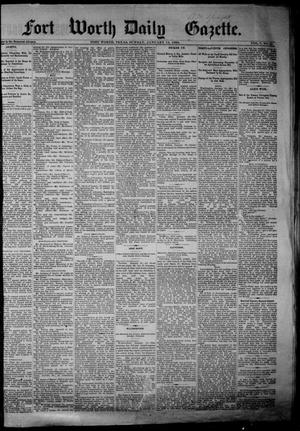 Primary view of Fort Worth Daily Gazette. (Fort Worth, Tex.), Vol. 7, No. 25, Ed. 1, Sunday, January 14, 1883