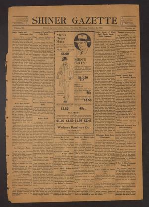 Primary view of Shiner Gazette (Shiner, Tex.), Vol. 40, No. 46, Ed. 1 Thursday, October 26, 1933