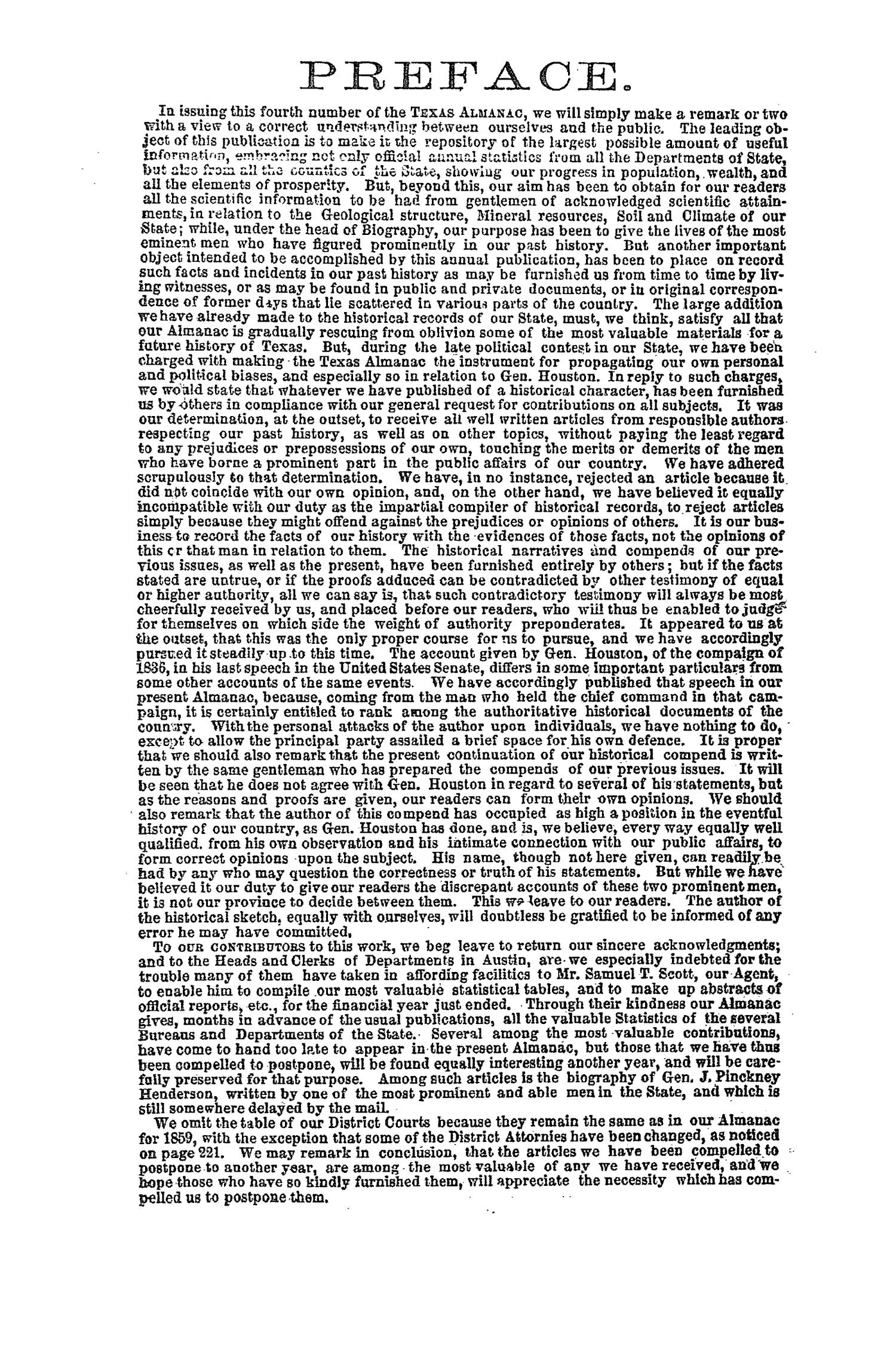 The Texas Almanac, for 1860, with Statistics, Historical and Biographical Sketches, &c., Relating to Texas.
                                                
                                                    2
                                                
