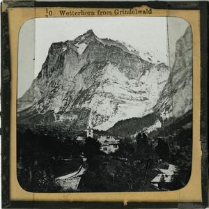 Primary view of Glass Slide of the Wetterhorn from Grindelwald (Switzerland)