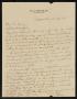 Letter: [Letter from M. A. Thomas to C. C. Cox, November 28, 1923]