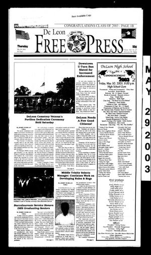 Primary view of De Leon Free Press (De Leon, Tex.), Vol. 113, No. 47, Ed. 1 Thursday, May 29, 2003