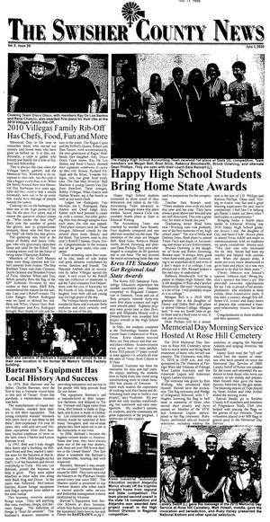 Primary view of object titled 'The Swisher County News (Tulia, Tex.), Vol. 2, No. 20, Ed. 1 Tuesday, June 1, 2010'.