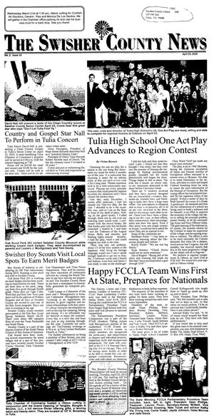 Primary view of object titled 'The Swisher County News (Tulia, Tex.), Vol. 2, No. 14, Ed. 1 Tuesday, April 20, 2010'.