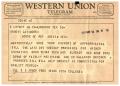 Letter: [Telegram from E. N. Jones, March 30, 1959]
