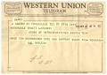 Letter: [Telegram from Hal Sayles to Truett Latimer, April 13, 1961]