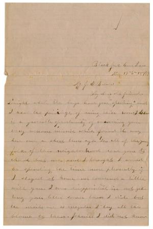[Letter from Emma Davis to John C. Brewer, November 17, 1878]