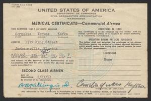 [Cornelia Yerkes commercial airman medical certificate, 1951]