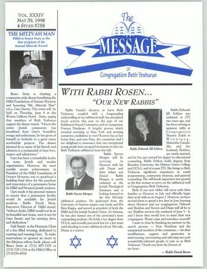 Primary view of The Message, Volume 34, May 29, 1998