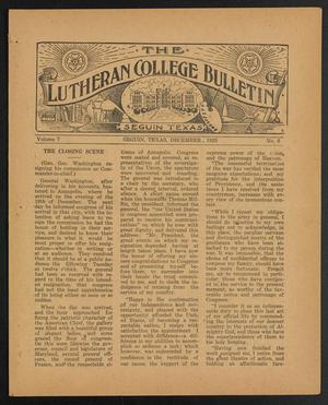Primary view of The Lutheran College Bulletin, Volume 7, Number 6, December 1923