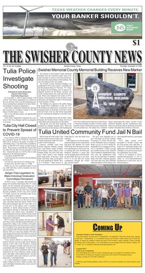 The Swisher County News (Tulia, Tex.), Vol. 12, No. 48, Ed. 1 Thursday, November 19, 2020