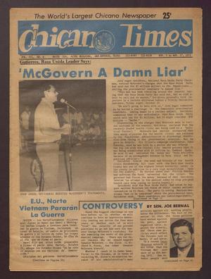 Primary view of Chicano Times (San Antonio, Tex.), Vol. 3, No. 6, Ed. 1 Friday, November 3, 1972