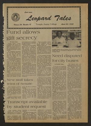 Leopard Tales (Temple, Tex.), Vol. 36, No. 18, Ed. 1 Friday, April 30, 1982